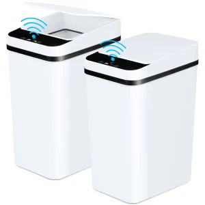 2-Pack 12L Automatic Touchless Trash Can – Motion Sensor Slim Waste Bin