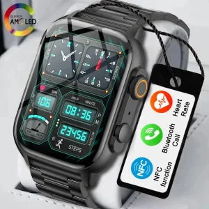 AMOLED Ultra Smart Watch – Always-On Display, Bluetooth Call, Fitness Tracker (HK95 Series)
