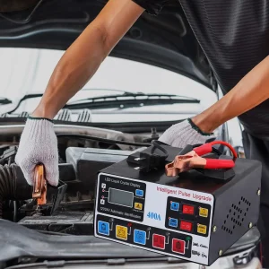 12V/24V Smart Car Battery Charger – Automatic Pulse Repair Charger with LCD Display