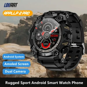 LOKMAT APPLLP 2 Pro 4G Smartwatch – Android Watch Phone with Dual Camera & AMOLED Display