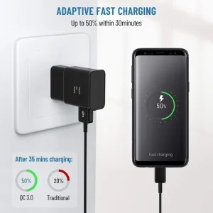 5-Pack USB-C Fast Wall Charger – 15W Adaptive Charging Power Adapter