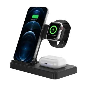 3-in-1 Magnetic Wireless Charging Station – Foldable Fast Charger