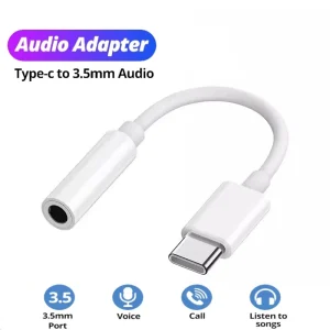 USB-C to 3.5mm Audio Adapter – Type-C Headphone Jack Converter