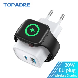 3-in-1 Apple Watch Charger with 20W USB-C Fast Charging Adapter